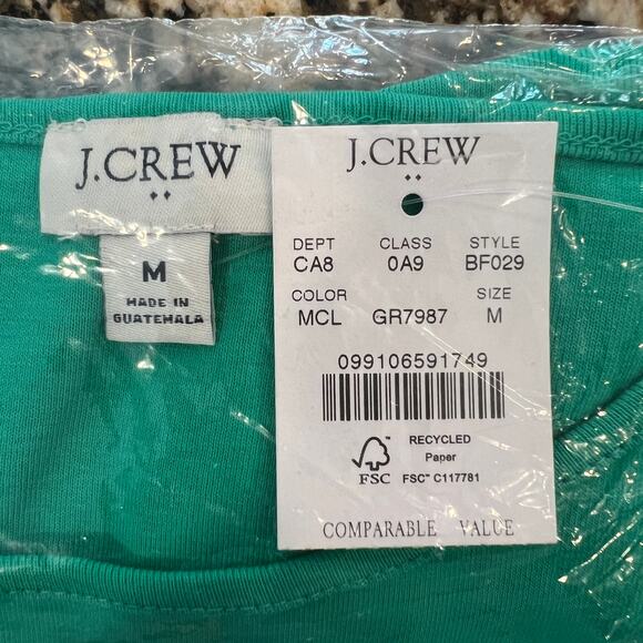 NWT J. Crew Green Clover Shell Tank Top - SIZE MEDIUM - Picture 4 of 8